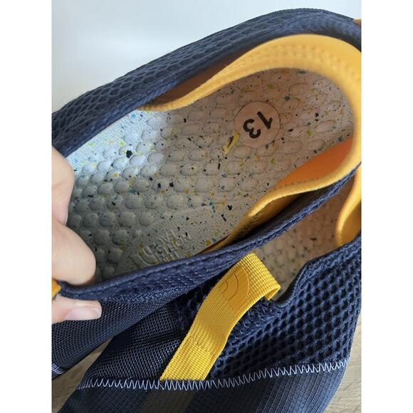 The North Face Unisex Base Camp Mules NWOT Men’s 13 Blue Yellow Slipper Flats - Picture 2 of 10